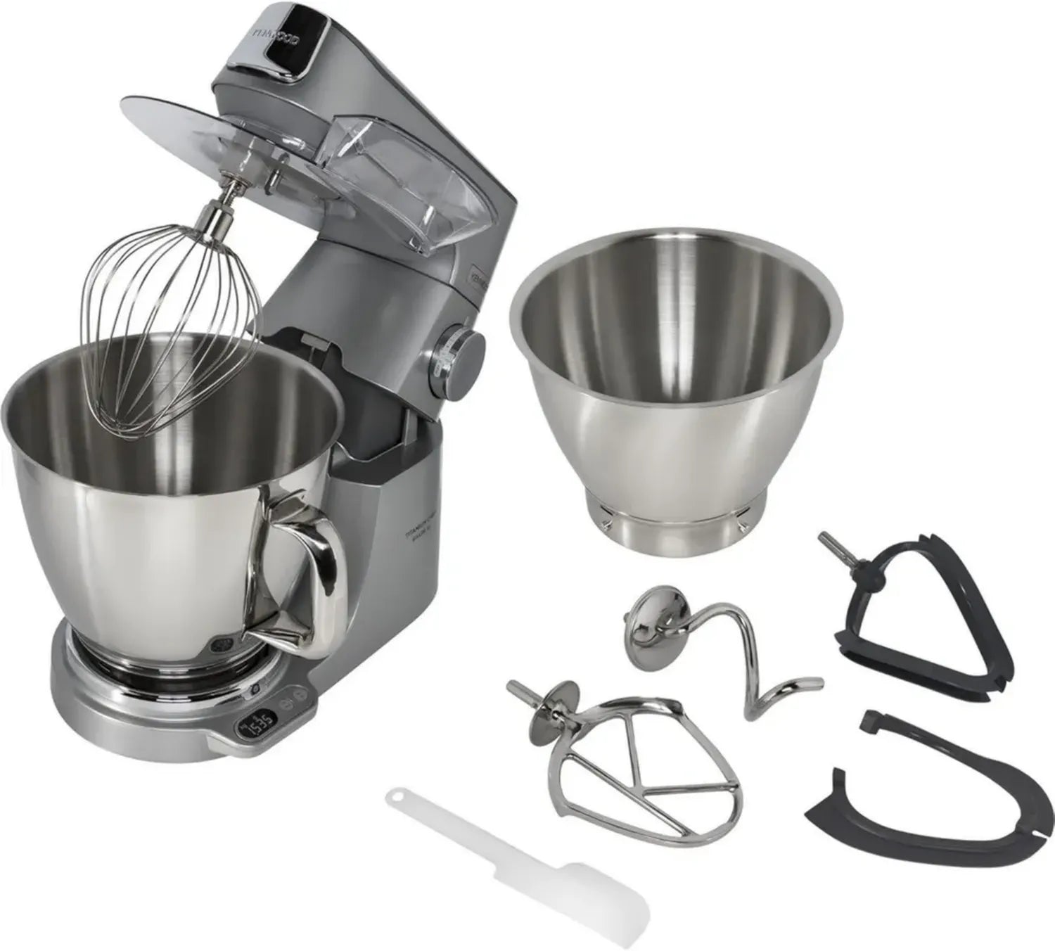 Robot Culinaire Kenwood Titanium Chef XL avec Balance et Accessoires, 1200W, 7L, Argent