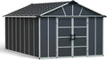 Abri de Jardin en Résine, Gris Anthracite, 3.35m x 5.24m