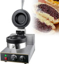 Appareil Multifonction pour Burgers, Gaufres et Paninis, 1300 W, Commercial en Acier Inoxydable