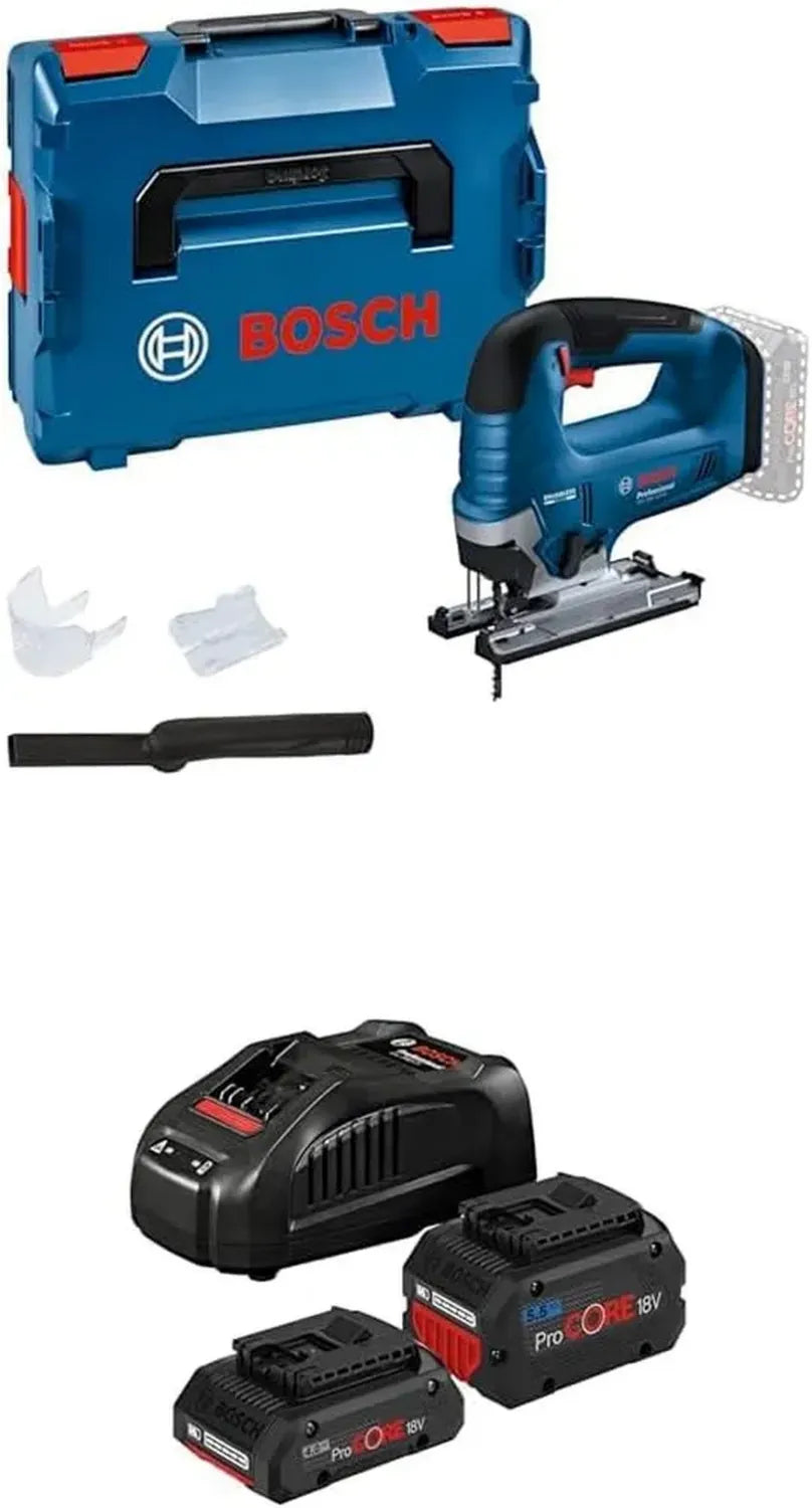 Scie Sauteuse Bosch Professional GST 18V-125 B + Batteries ProCORE18V (4.0 Ah & 5.5 Ah) + Chargeur Rapide