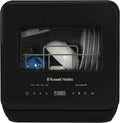 Mini Lave-vaisselle Compact Noir 2 Places Russell Hobbs avec LED Tactile, 4 Programmes Eco et Soin Bébé