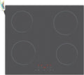 Plaque à Induction STARCHARTS en Verre Noir Mat, 4 Zones de Cuisson