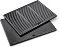 Plaque de Cuisson Universelle en Fonte Émaillée pour Barbecue, 43x35cm, Noir