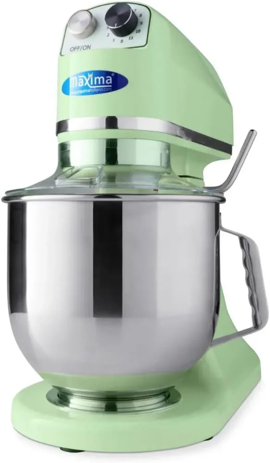 Robot de Cuisine Planétaire 7L Vert Pastel - Bol en Acier Inoxydable - 11 Vitesses