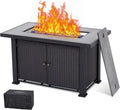 Table de feu rectangulaire 50 000 BTU au propane avec housse imperméable, acier robuste certifié CSA pour jardin