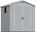 Cabane de Jardin en Résine Devoko avec Portes Doubles et Toit Apex – Rangement Extérieur Étanche pour Outils, Vélos et Déchets