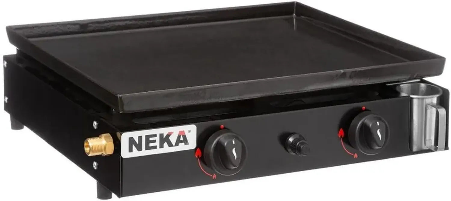 Plancha à Gaz 2 Brûleurs Noir 49cm - Paris Prix Neka
