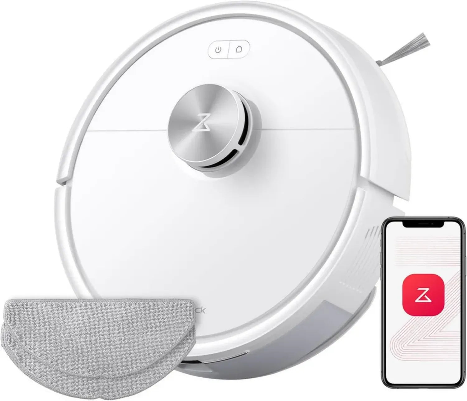 Aspirateur Robot Roborock Q7 avec Navigation LiDAR, 10 000 Pa, Anti-Enchevêtrement, Autonomie Prolongée, Application Incluse, Blanc