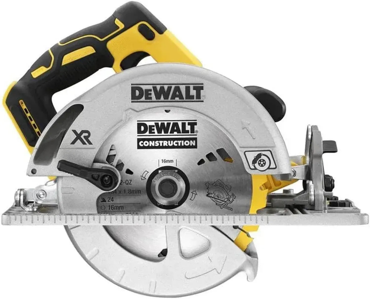 Scie Circulaire DeWalt DCS572N XR 18V, Moteur Brushless, 184mm, Noir et Jaune