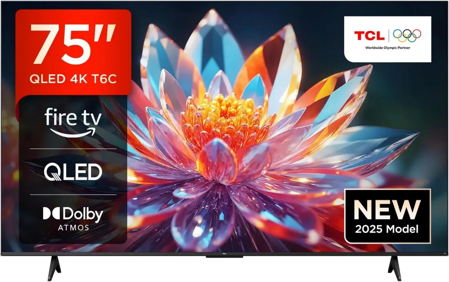 TCL TV QLED 4K 75 Pouces UHD Smart avec HDR, Dolby Atmos, Alexa