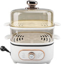 Marmite Électrique Polyvalente 1200W 10,5L avec Cuiseur Vapeur à 2 Niveaux