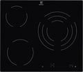 Plaque vitrocéramique 60 cm Electrolux EHF6232IOK, 3 foyers, contrôle tactile, sécurité enfant, indicateurs de chaleur, série 300, noir