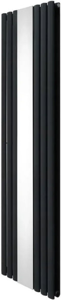 Radiateur Vertical avec Miroir 1800x500mm, Acier Gris Anthracite pour Intérieur Moderne, Accessoires Inclus