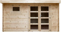 Cabanon de Jardin en Bois Naturel, Épaisseur 28mm, Surface 9.9m²