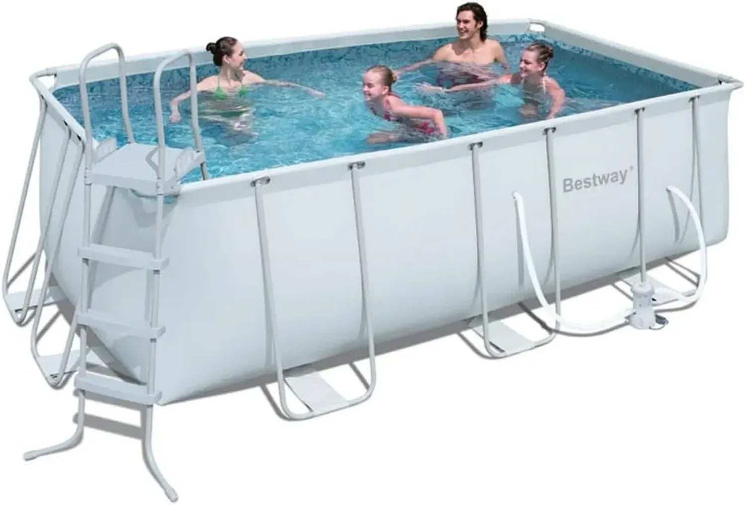 Structure Extérieure pour Piscine Hors Sol 412x201x122 cm