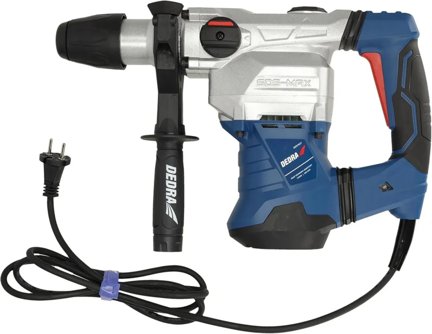 Marteau Démolisseur SDS-MAX 1500W, 12J, 40 mm Béton, LED, 4100 BPM, 6,8 kg