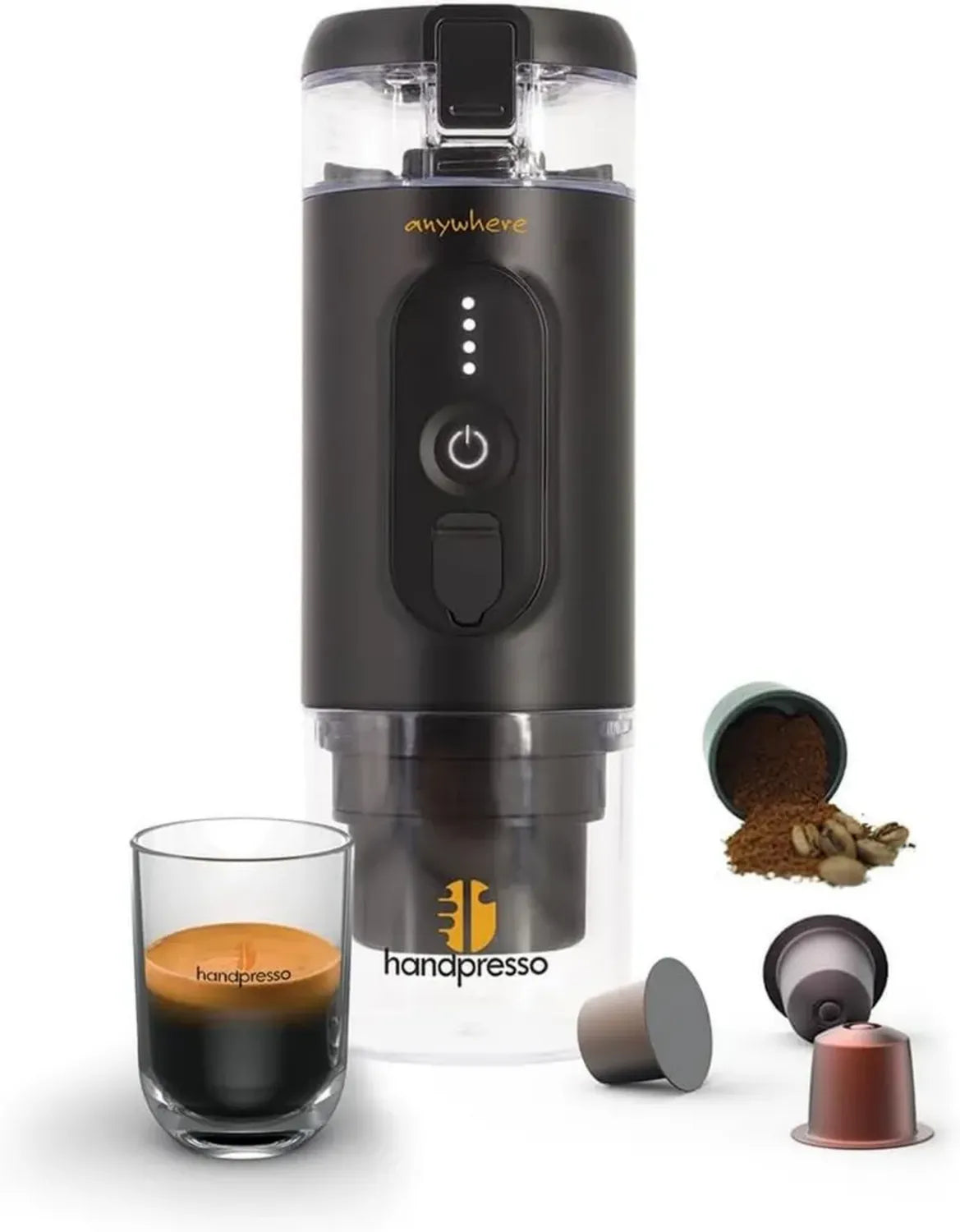 Handpresso - Machine à Café Portative E-Presso avec Batterie USB, Réservoir 60ml