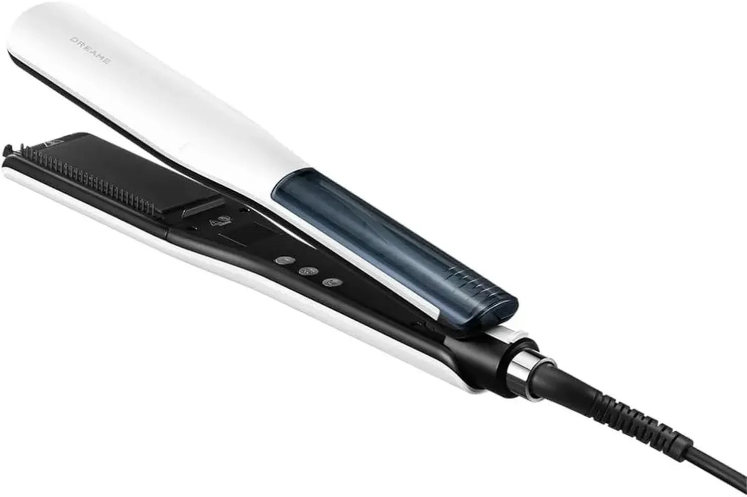 Lisapourcheveux DREAME AuraSteam avec Vapeur, Lisseur Multifonctionnel, Style Lisse et Bouclé, Plaque XL Flexible 3D, Double Vapeur, Réservoir Amovible 20 ml, 5 Réglages de Température