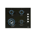 Plaque de cuisson à gaz CATA CIB 6031 BK, 4 brûleurs, triple couronne, 59 cm, 8 kW, émaillée