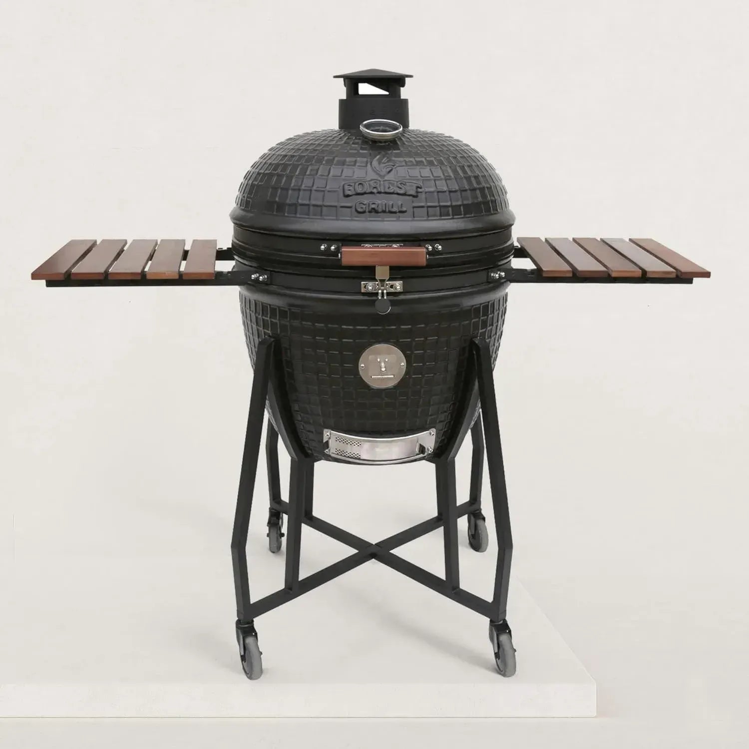 Barbecue Kamado XXL 25' avec Grille en Céramique et Plateaux Bois