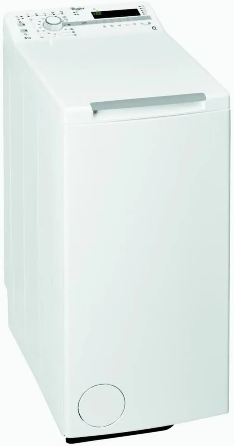 Lave-linge Top Whirlpool 6 Kg TDLR60210, 1200 tr/min, Départ différé, Écran LED, Silencieux 76 dB, Classe A+++