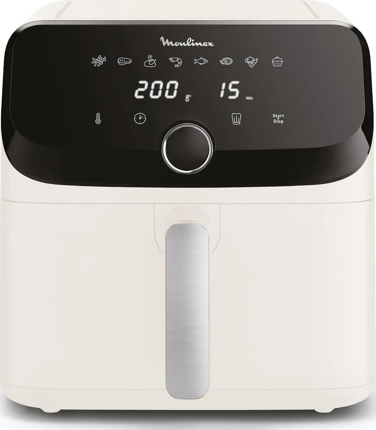 Friteuse à Air Moulinex Easy Fry Ivoire 7L, Capacité XL, 8 Programmes, Design Compact
