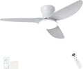 Ventilateur Plafond LED Silencieux avec Télécommande, 6 Vitesses et Réversible, Lumière Dimmable Intelligente pour Salon et Chambre
