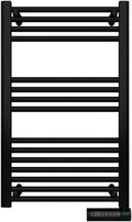 Sèche-serviettes Électrique Éco Noir 500W LED Tactile Minuterie 3 Modes Sécurité