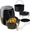 Friteuse à air chaud polyvalente avec accessoires de cuisson, capacité 4,5 L