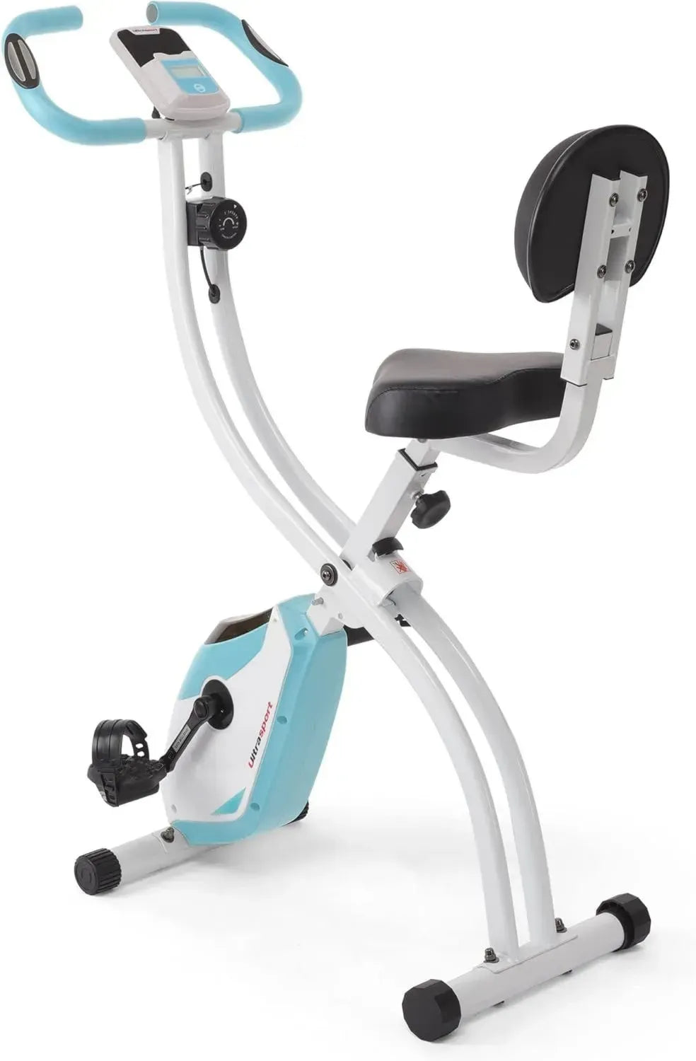 Vélo d'Appartement Pliable Ultrasport Silencieux avec Selle Confort, Charge Maximale 130 kg